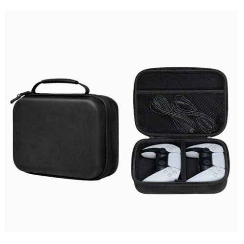 2PCS Dual Controller Storage Bag Portable EVA Bag for PS5 PS4 Various Game Controllers Handles Game Accessories Black 2