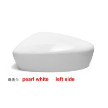 (pearl white, 1PCS Left) Lackierte Außenspiegelabdeckung, passend für Mazda 6 Atenza (2018–2021), Auto-Außenzubehör