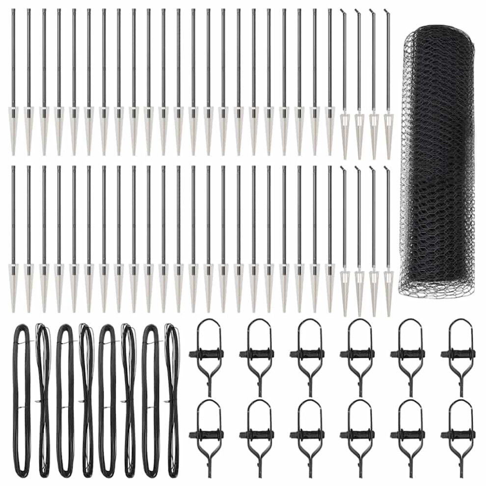 Vidaxl Welded Wire Fence With Spikes 100 X 0.4 M (W X H)