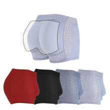 (Light Blue, L) Pantalones cortos de boxeo para hombre, tallas M-2XL, de nailon y elastano, que dan forma y soporte para realzar los glúteos.