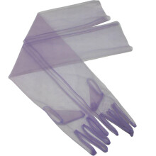 (Purple) Guantes largos de noche para mujer de 70 cm, transpirables, de tul, para pantallas táctiles, ideales para bodas y bailes de ópera.