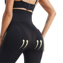 (black, M) Hoge taille legging met ingebouwde pads voor een flatterend effect op de heupen.