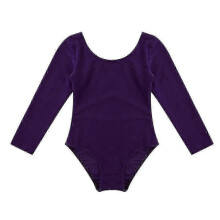 (purple, 2-3 Years) Balletpakje met lange mouwen en aangehechte rok voor meisjes, gemaakt van zacht, elastisch nylon-spandex voor dansles.