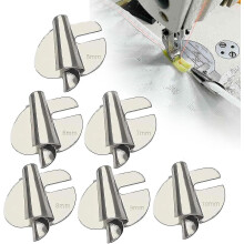 (6pcs - 5-6-7-8-9-10mm) Pied presseur ourlet roulé compatible avec machines à coudre, 3-10mm acier inoxydable pour bords de tissu