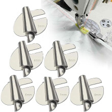 (6pcs -3-4-5-6-7-8mm) Stainless Steel Rolled Hem Presser Foot Set, 3-10mm, Compatible with Industrial and Lockstitch Sewing Machines