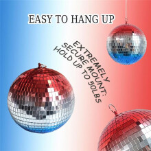 8 Tums Spegel Bländande Färgglad Hängande Discoboll, Festdekorationer, Bröllopsdekorationer, Hembandsdekorationer