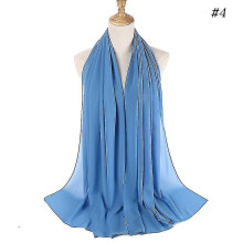(color4) Sciarpa in chiffon di perle 75x175 cm, scialle da donna con molteplici stili di utilizzo, sciarpa portatile