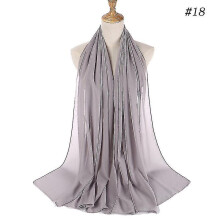(color18) Parelchiffon sjaal 75x175cm Dames omslagdoek met diverse draagstijlen Draagbare sjaal
