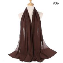 (color36) Parelchiffon sjaal 75x175cm Dames omslagdoek met diverse draagstijlen Draagbare sjaal