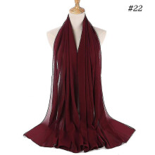 (color22) Parelchiffon sjaal 75x175cm Dames omslagdoek met diverse draagstijlen Draagbare sjaal