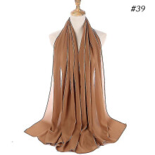 (color39) Parelchiffon sjaal 75x175cm Dames omslagdoek met diverse draagstijlen Draagbare sjaal