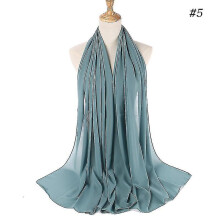 (color5) Parelchiffon sjaal 75x175cm Dames omslagdoek met diverse draagstijlen Draagbare sjaal