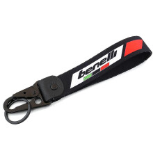 (Keychain) Aluminium Motorcycle Valve Cap Keychain compatible with Benelli Anodised CNC Black Red Grey
