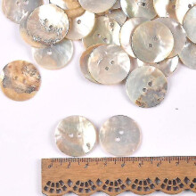 (20mm) 50 natuurlijke parelmoeren knopen voor kleding naaien en zelfgemaakte doe-het-zelfprojecten