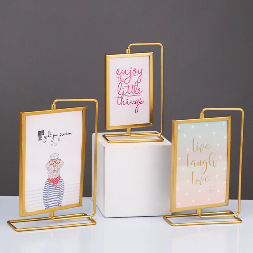 (Black, M) Photo Frame, Metal, Exquisite Craftsmanship, Non-Deformable, Wall or Table Display 1