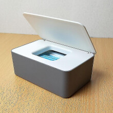 (Gray White) Versiegelte Feuchttuchbox, BPA-freies PVC, Aufbewahrungsbox mit großem Fassungsvermögen für Badezimmer und Kinderzimmer