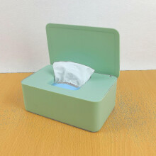 (Green) Versiegelte Feuchttuchbox, BPA-freies PVC, Aufbewahrungsbox mit großem Fassungsvermögen für Badezimmer und Kinderzimmer