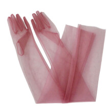 (Watermelon Red) Dames avondhandschoenen 70 cm, touchscreen, ademende tule, voor bruiloft, operabal