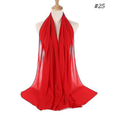 (color25) Chiffon omslagdoek voor dames, 75x175 cm, parelmoer chiffon sjaal voor vrouwen, veelzijdig te dragen.