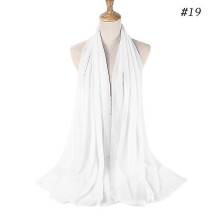 (color19) Chiffon omslagdoek voor dames, 75x175 cm, parelmoer chiffon sjaal voor vrouwen, veelzijdig te dragen.