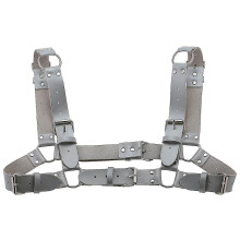 (Grey, style1) Correa pectoral estilo punk ajustable de 90 a 100 cm, 16 colores, ideal para aniversarios y bodas.