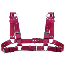 (Rose red, style1) Fascia pettorale regolabile in stile punk, 90-100 cm, 16 colori, ideale come regalo per anniversario o matrimonio.