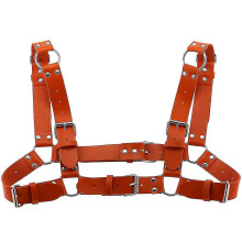 (Orange, style1) Correa pectoral estilo punk ajustable de 90 a 100 cm, 16 colores, ideal para aniversarios y bodas.
