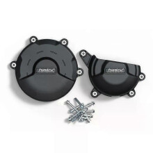 (One set) Motorschutzhülle kompatibel mit DUCATI Panigale V4 V4S 2018-2022, Glasfaser-Nylon, Mattschwarz, schützt geneigte Motorradmotoren