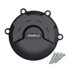 (CLUTCH COVER) Motorschutzhülle kompatibel mit DUCATI Panigale V4 V4S 2018-2022, Glasfaser-Nylon, Mattschwarz, schützt geneigte Motorradmotoren