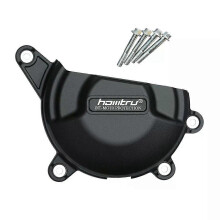 (ALTERNATOR COVER) Motorschutzhülle kompatibel mit DUCATI Panigale V4 V4S 2018-2022, Glasfaser-Nylon, Mattschwarz, schützt geneigte Motorradmotoren
