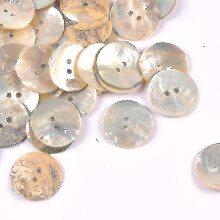 (15mm) Natürliche Perlmutt Knöpfe 50 Stück zum Nähen und Basteln