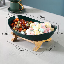 (Hole Green 1 Layers Thickened) Plastic Food Storage Tray Multi-Tier Large Capacity Organiser in Green Beige White