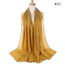 (color33) Chiffon omslagdoek voor dames, 75x175 cm, parelmoer chiffon sjaal voor vrouwen, veelzijdig te dragen.