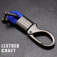 (Blue) Stainless Steel Motorcycle Keychain Compatible with All Models, Zinc Alloy Construction with Disassembly Tool