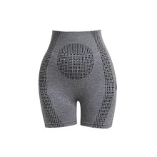 (grey, S) Pantaloncini modellanti da donna in fibra ionica di seta ghiaccio, con effetto contenitivo sull'addome e design anti-arrotolamento.