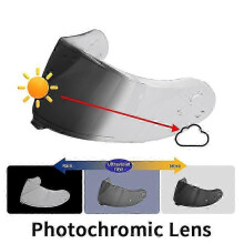 (Photochromic Clear) Vervangend vizier voor motorhelm, compatibel met Shoei Neotec 3 Cns-3c Anthem Grasp Satori, krasbestendig polycarbonaat vizier.