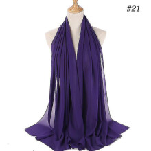 (color21) Chiffon omslagdoek voor dames, 75x175 cm, parelmoer chiffon sjaal voor vrouwen, veelzijdig te dragen.