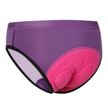 (High waisted purple, M) Women's Cycling Underwear Padded Moisture-Wicking for Road & Mountain Biking