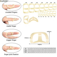 (14pcs) Juego de 14 férulas para dedos, ajustables, duraderas, ligeras e impermeables para la recuperación de lesiones en los dedos.