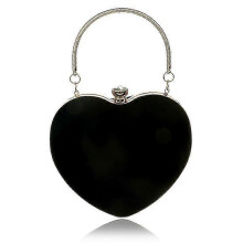 (black) Pochette de soirée en velours pour femme avec poignées, idéale pour le maquillage et les essentiels.