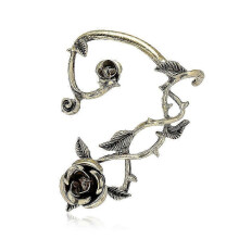 (Bronze, 6.2*4.5cm) Pendientes de botón con forma de rosa, de aleación, diseño sencillo, para uso diario, estilo versátil.