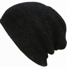 (Black) Wollen skimuts - Gebreide beanie voor mannen en vrouwen, 65 g wintermuts voor koud weer