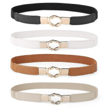 (Style H -70cm(27Inch)) Vintage damesriem van zacht leer met gesp, 4-delige set, geschikt voor alle seizoenen.