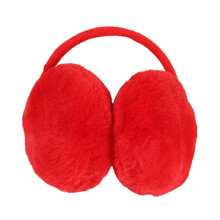 (Red) Ear Muff for Women, Plush Winter Outdoor Ear Covers, Warm and Lightweight