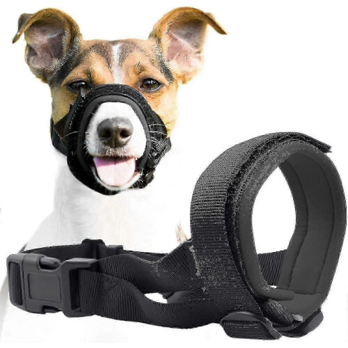 (Pink, XL) Dog Muzzle with Head Strap, Padded and Durable for Medium Dogs, Adjustable Fit