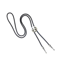 (Pentacle 1) Bolo stropdas van metaal, PU-leer, retro westernstijl, accessoire voor mannen en vrouwen