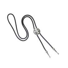 (cross 2) Bolo stropdas van metaal, PU-leer, retro westernstijl, accessoire voor mannen en vrouwen