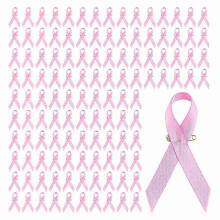 (Light Pink) Bewustwordingslintjebroche, 100 stuks, zijden speld voor steun aan gezondheidsdoelen en liefdadigheidsevenementen.