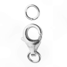 (13mm) Sterling Silver Lobster Clasp 9mm Connector for Handmade Jewellery and Craft Projects