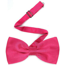 (Hot Pink) Vorgebundene, verstellbare Fliege aus Satin, 12 cm 6 cm, für Hochzeiten und Veranstaltungen